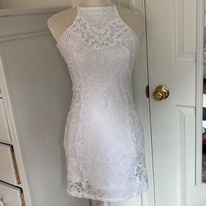 White Floral Lace Dress